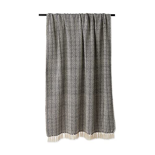 DII Diamond Stitch Woven Throw, Organic Modern, 50 x 60, Navy - color: Navy