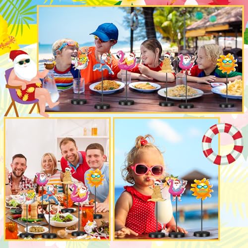 DoubleFill 6 Pcs Christmas in July Decoration for Home Table Centerpieces - style: Christmas in July Beach