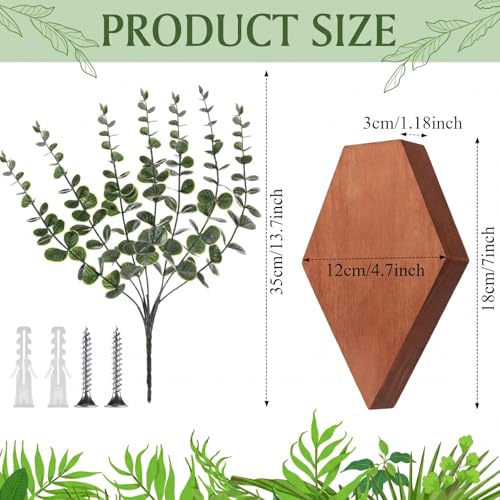 Chunful 2 Pcs Wooden Wall Planter Decor,Walnut Color,7.1 x 4.7 x 1.2 Inches - color: Walnut Color, size: 7.1 x 4.7 x 1.2 inches