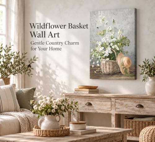 SXHANJXT Rustic Daisy Canvas Wall art - color: Daisy-Canvas, size: 16"L x 12"W