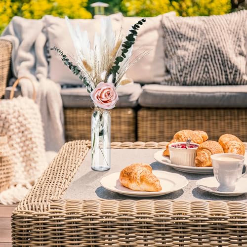 Qinyoung 10 Set Dried Pampas Grass Table Centerpiece for Wedding, Pink - color: Pink
