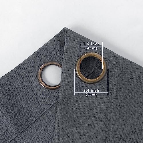 KOUFALL Dark Grey Curtains 108 Inches Long for Living Room 2 Panels Set Grommet Sheer Curtains 108 Inch Length,Charcoal Gray - color: Dark Grey, size: 52"W x 108"L (Pack of 2)