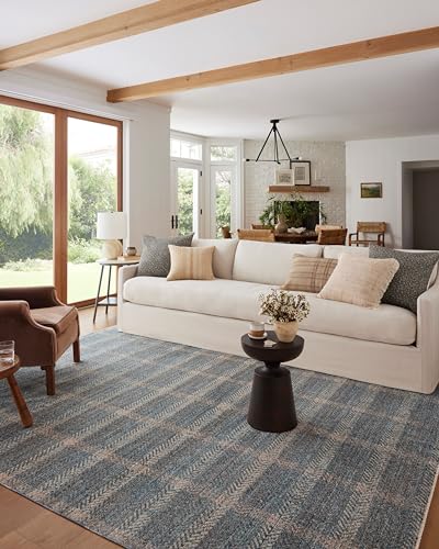 Loloi Angela Rose Ember Blue/Beige 11'-6" x 15'-7" Area Rug - color: Blue / Beige, size: 11'6" x 15'7" (Rectangular)