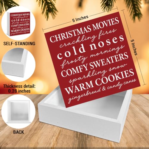 Christmas Decorations, Holiday Christmas Movies Wooden Sign Decor 5x5 Inch - color: Tub-2