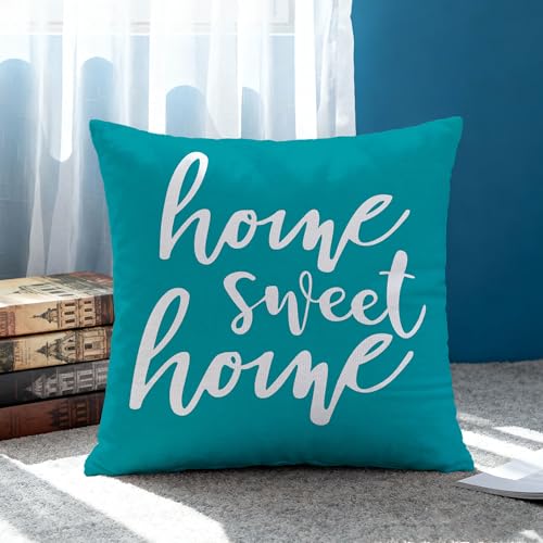Hexagram Throw Pillow Covers 18x18, Teal Outdoor Pillow Covers Set of 4 - color: Teal, size: 18" x 18" (Pack of 4)