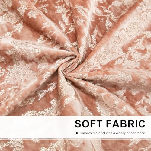 Leeva Velvet Scalloped Valance, Rod Pocket, 52 x 18, Romantic Pink, 1 Panel - color: Pink
