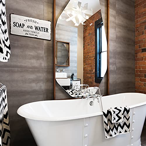 Jetec Farmhouse Bathroom Decor Fresh Soap and Water Sign, Classic - style: Classic