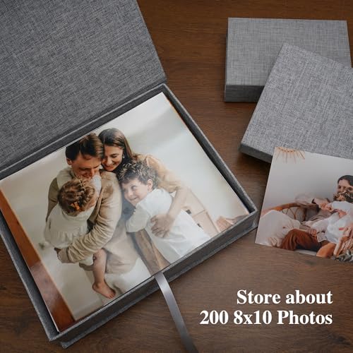 Photo Storage Box 8x10, Memory Box - Grey - color: Grey, size: 8"x10"