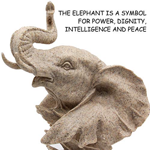 H&W Sandstone Elephant Statue Decoration, Great Collectible Figurines - color: Elephant