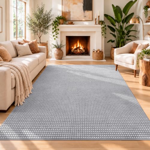 YDKGL Washable Area Rugs 5x7 ft Non Slip Area Rug for Living Room Gray - color: A- Light Grey, size: 5' x 7'