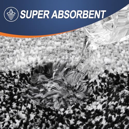 OLANLY Luxury Toilet Rugs U-Shaped 24x20, Soft Absorbent Microfiber Mat - color: Black, size: 24" X 20" Contour Rug