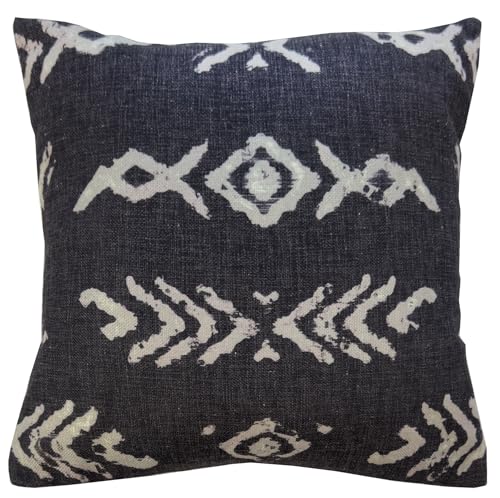 Black & White Decorative Throw Pillow Covers, Set of 4, 18x18 Inch Geometric Ikat Textured Accent Pillow Cover 4 Pack - color: Tribal
