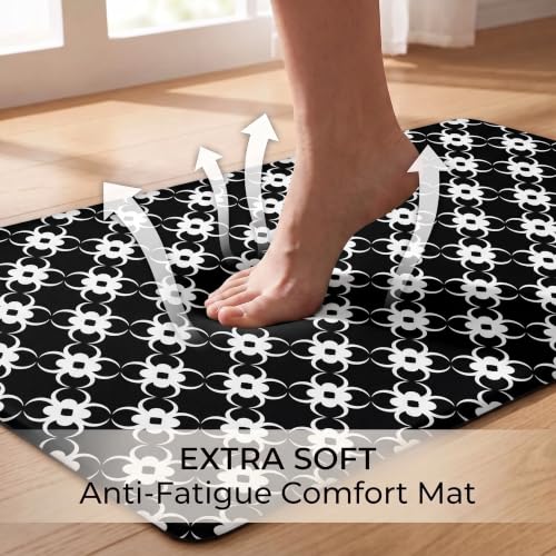Kitchen Floor Mat 36x20in Waterproof Anti-Fatigue Kitchen Mats - color: Four Leaf Flower