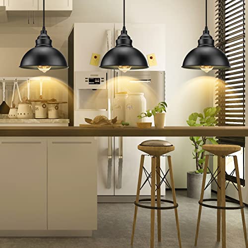 Plug in Pendant Light, 15FT Hanging Lights with Plug in Cord - color: Black