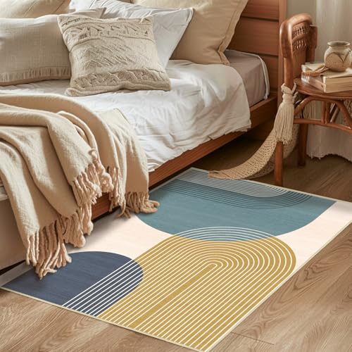 Boho Rug 2x3 for Entryway Bohemian Rugs,Blue - color: Blue, size: 2'x3'(Rectangular)