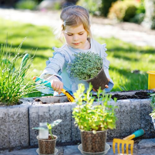 FUIJOL 7 Inch Clear Nursery Pots for Plants with Sacuers 15 Pack, Plastic Flower Pots with Drainage Holes, Variety Pack Seedlings Garden Pot for Indoor Outdoor (7 inch) - size: 7 inch