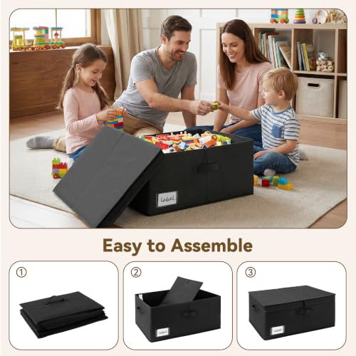 GRANNY SAYS Extra Large Storage Bins with Lids, Closet Bins, Black - color: Black, size: Extra Large - 2 Pack