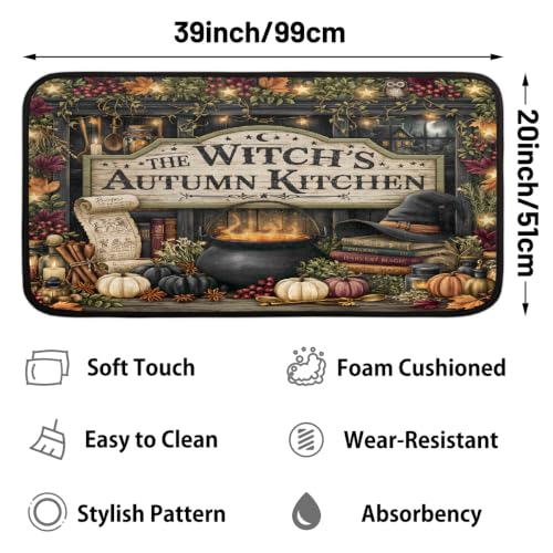 Halloween Kitchen Rug Non-Slip Indoor Carpet Absorbent Welcome Mat - color: B:c-20