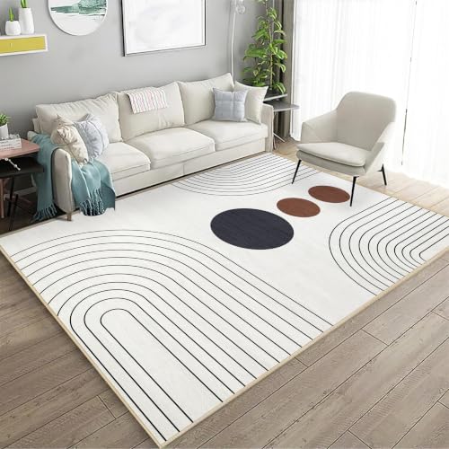 Boho Rug 4x6 Modern Geometric Abstract Ivory Cream Area Rug for Bedroom - color: Ivory, size: 6' x 4' (Rectangular)