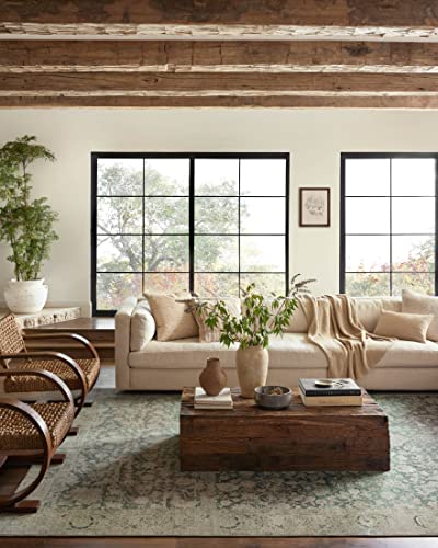 Loloi Magnolia Home Sinclair Jade/Sand 2'-3" x 9'-6" Runner Rug - color: Jade / Sand, size: 2'3" x 9'6" (Rectangular)