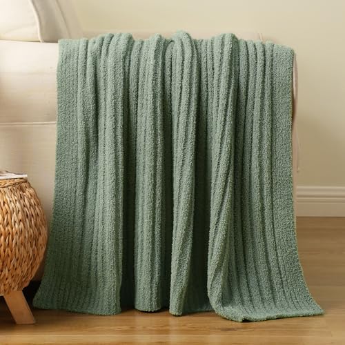 Battilo Sage Green Throw Blanket, Fuzzy Soft Green Throw Blankets, 50"x60" - color: Sage Green, size: 50"x60"