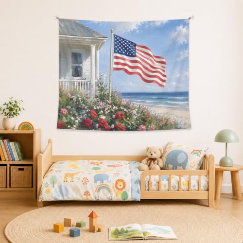 AHNWICNR 4th of July Patriotic Tapestry, American Flag Wall Hanging Decor - color: American Flag 1