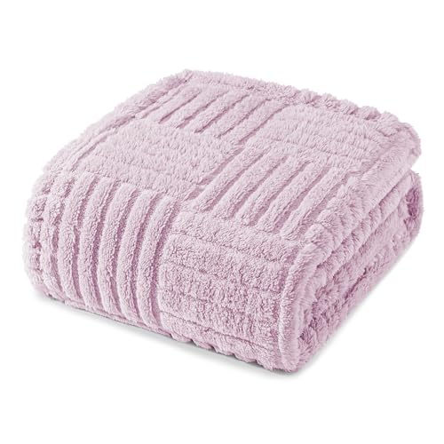 Whale Flotilla Lightweight Fleece Throw Blanket for Couch, Lilac - color: Lilac, size: Throw(50x60 Inch)
