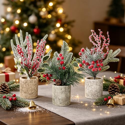 winemana Mini Christmas Tree Table Decorations Indoor Holiday Office Decor - size: Style 5