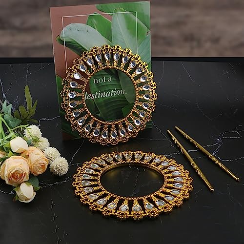 2 Pack Shiny Gold Curtain Tiebacks Round Holdbacks, 26 Crystals - style: 26 Crystals Gold