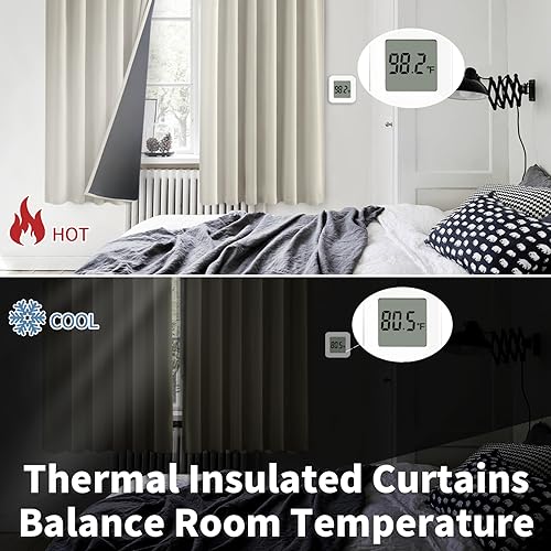 BGment Camel Blackout Curtains 63 Inches Long with Thermal Insulated Liner - color: Cashmere, size: 38"W x 63"L (Pack of 2)