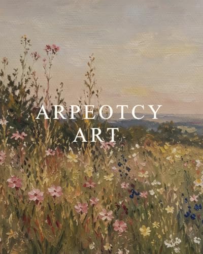 ARPEOTCY Extra Large Framed Wall Art, Wildflower Meadow Art Print, 36x54In - color: Wildflower Meadow