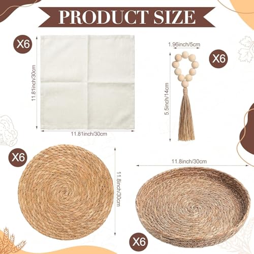 Boho Kitchen Decor Table Runner and Placemats Set, 4 Sets, 12x72inch - color: Boho, size: 12x72''