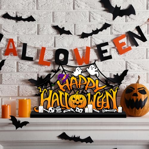 Halloween Ghost Table Decorations Centerpiece, Metal Table Sign - style: Pumpkin Ghost