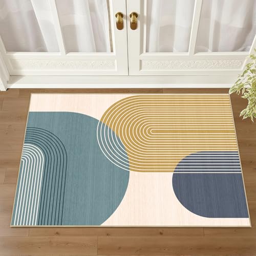 Boho Rug 2x3 for Entryway Bohemian Rugs,Blue - color: Blue, size: 2'x3'(Rectangular)