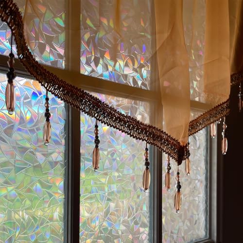 Molaxhome Swag Curtain Scalloped Curtain Valance Drape Sheer Lace Panel 1pc - color: Orange