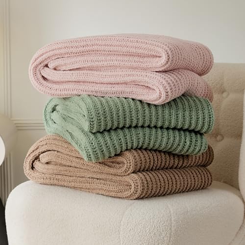 WESHIONGOO Throw Blanket for Couch Cream White 50"*60" - color: Cream White