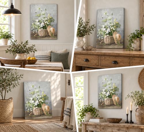 SXHANJXT Rustic Daisy Canvas Wall art - color: Daisy-Canvas, size: 16"L x 12"W