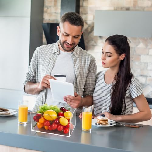 Leinuosen 7 Pcs Large Acrylic Buffet Risers, 6-12" Rectangle, Clear - color: Clear, size: 6" to 12", style: Rectangle