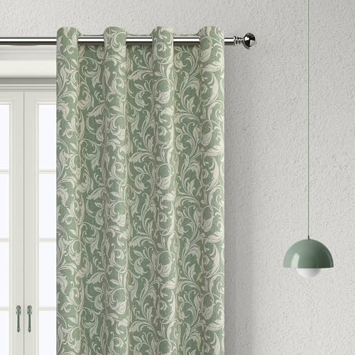 Blackout Curtains for Bedroom, Green Window Drapes 54 Inch Length for Living Room, Thermal Insulated Grommet Curtains, 2 Panels - color: Green, size: 52"W x 54"L (Pack of 2)