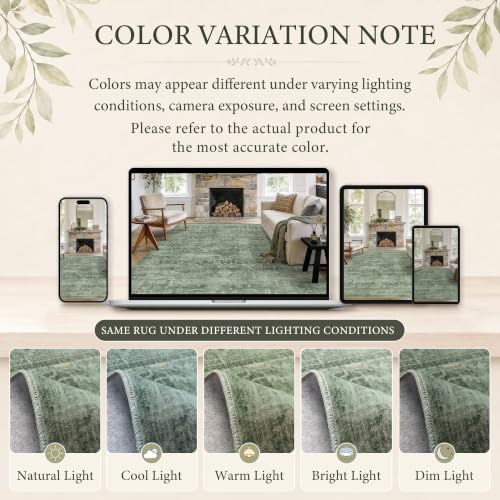 4x6 Washable Boho Area Rug, Non-Slip Teal Green Bedroom Carpet - color: Teal, size: 4' x 6' (Rectangular)