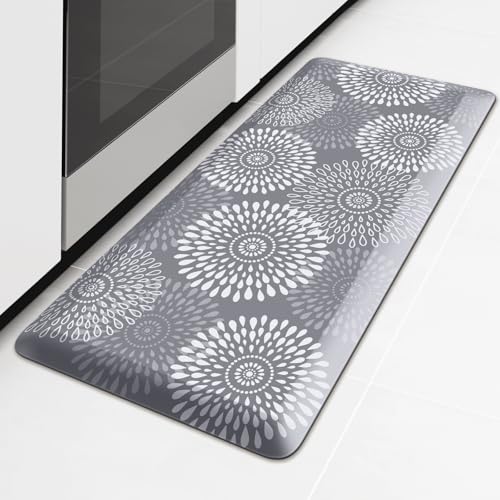 Kitchen Mat Water-Resistant Kitchen Rugs Cushioned Anti-Fatigue Floor Mat - color: Grey, size: 39"L x 17.3"W x 0.8"Th