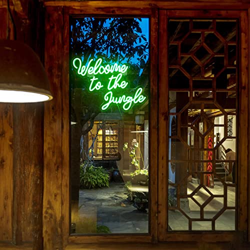 Welcome to the Jungle Neon Sign Wedding Led Sign Jungle Neon Light - color: Colorful-A-jungle green