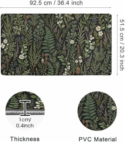 Natural Plant Kitchen Comfort Mat 36x20in Anti-Fatigue Kitchen Mats - color: Natural Plant