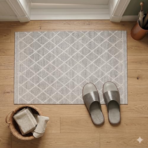 ReaLife Rugs Machine Washable Area Rug - Living Room Bedroom Bathroom Kitchen Entryway Office - Padded Crease Free Stain Resistant Premium - Boho Modern Farmhouse - Tessa- Beige Ivory - 2'x 3' - color: Tessa - Beige Ivory, size: 2' x 3' (Rectangular)