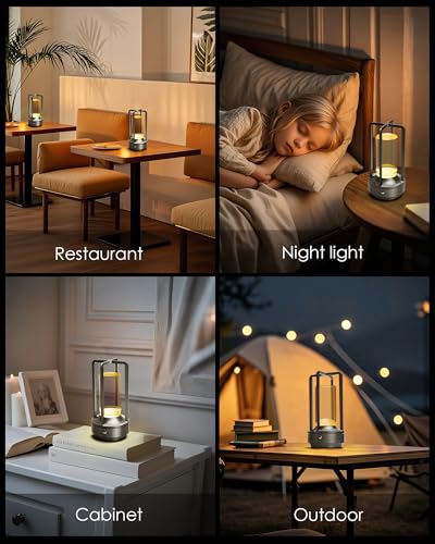Set of 2 Cordless Table Lamps Rechargeable Desk Lamps Silver - color: Silver-2