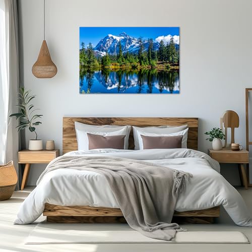 YIOZHAOFH Grand Teton National Park Wall Art Mountain Lake Office Posters Canvas Print Nature Pictures Wall Decor for Living Room Bedroom Ready to Hang (16" L x 24" W) - color: YZ-NAPARK-04, size: 16"L x 24"W
