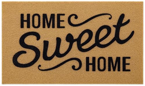 OLANLY Front Door Mat 35x23, Low Profile Doormat (Home Sweet Home) - size: 35" X 23"