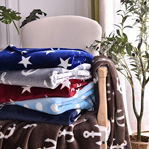 King Size Plush Blanket, Flannel Fleece, Soft Microfiber, Cozy Lightweight, Solid Color, All Season, Deer - color: Deer, size: King