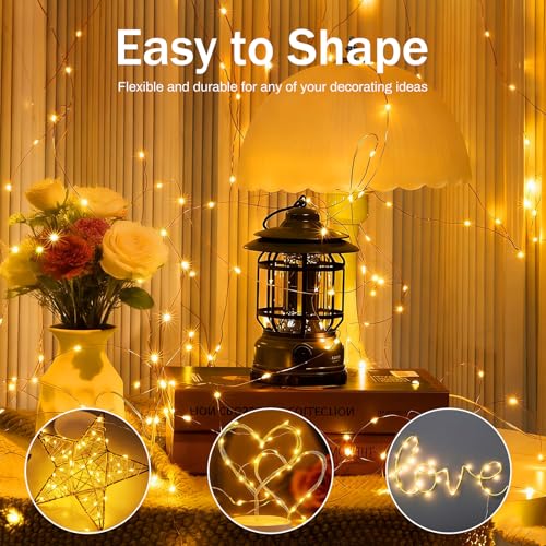 8 Pcs Warm White Fairy Lights Waterproof 7Ft 20LED String Light - color: Warm White, size: 8 PCS