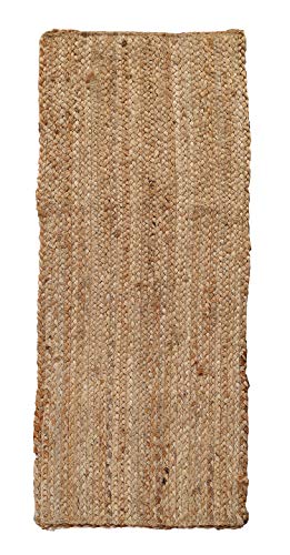 THE BEER VALLEY Jute Braided Table Runner, Natural, 13x36 Inches - color: Natural, size: 1'1" x 3' (Rectangular)